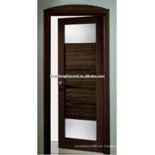 Puerta interior moderna con insertos de vidrio